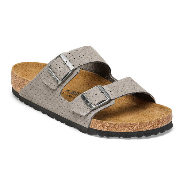 【BIRKENSTOCK】Arizona BSメタリックシルバーストーン Arizona Big Buckle Natural Leather Patent High-Shine Stone