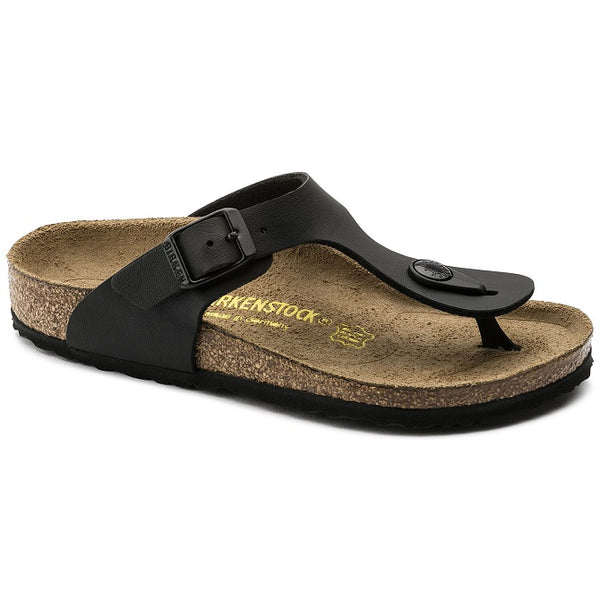 846143 Kid's Gizeh Birko-Flor Black – Naturally Birkenstock / Red