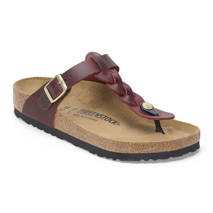 1027923 Gizeh Braided Oiled Leather Zinfandel