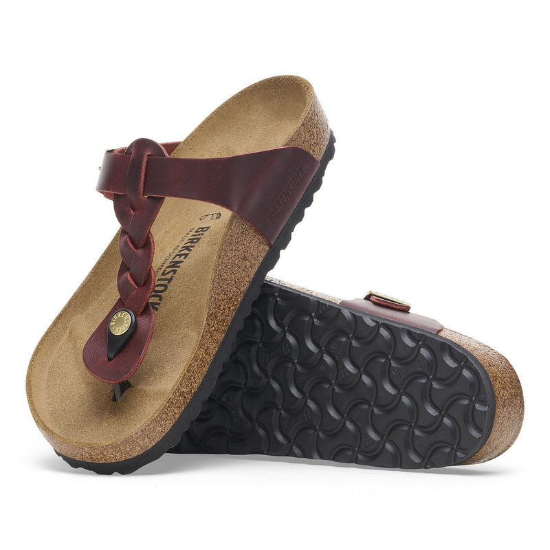 1027923 Gizeh Braided Oiled Leather Zinfandel
