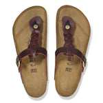 1027923 Gizeh Braided Oiled Leather Zinfandel