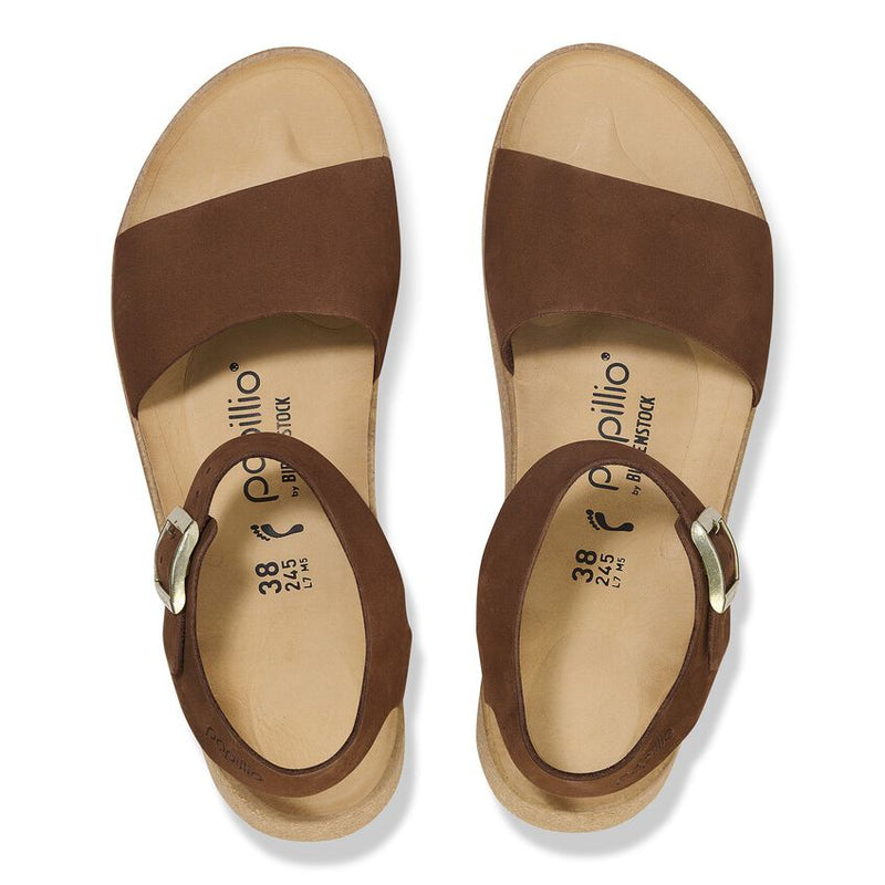 1028378 Glenda Nubuck Leather Dark Tea