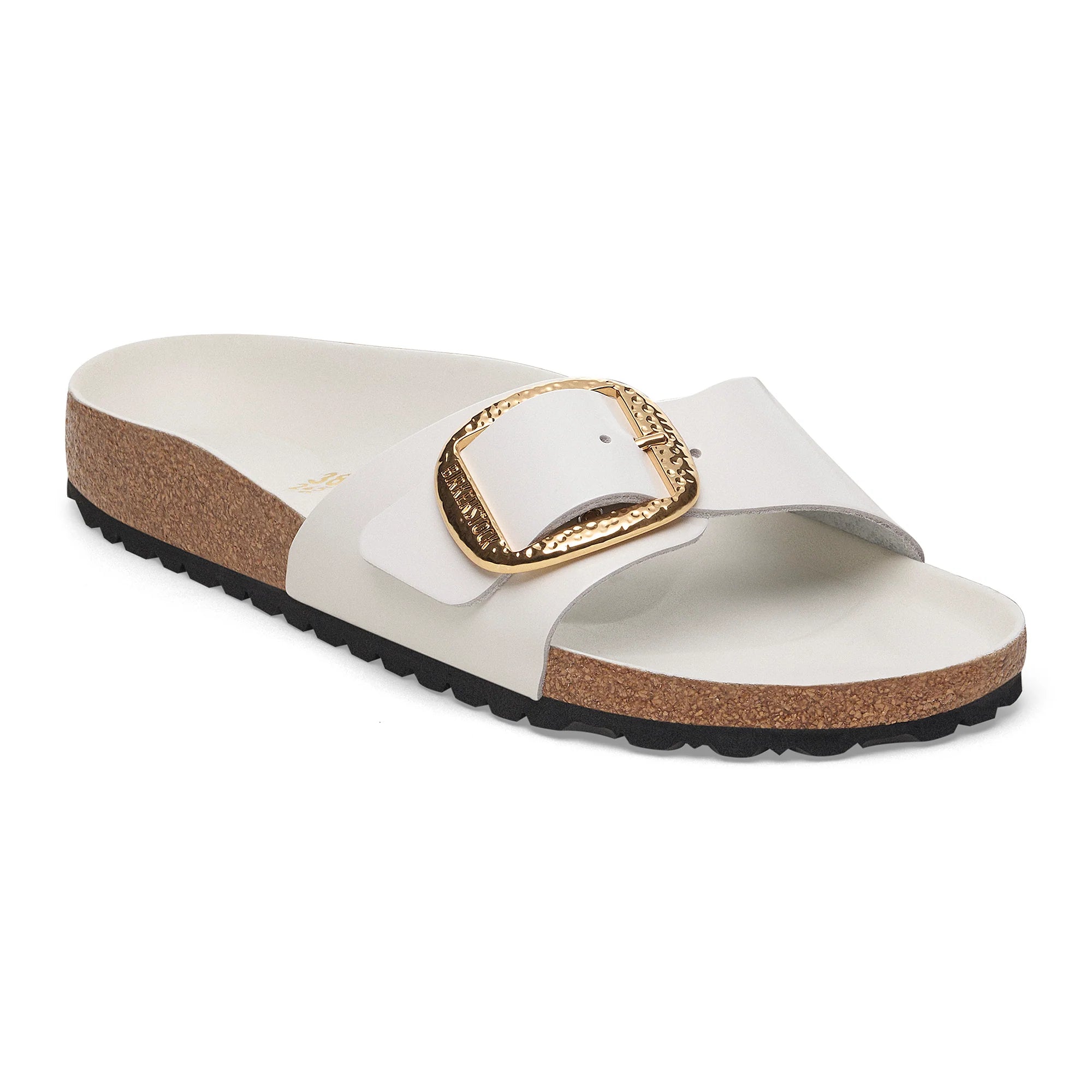 Patent Birkenstock White Yara Birkenstock 1029522 Madrid Hammered