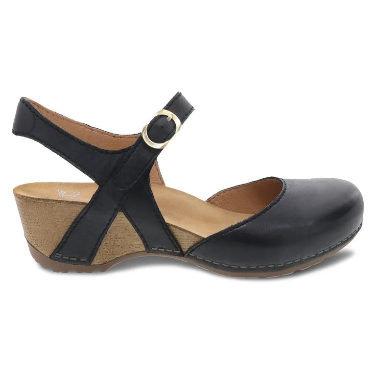 1710-501600 Dansko Tiffani - Black Milled Burnished