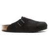 660473 Boston Soft Footbed Black Suede