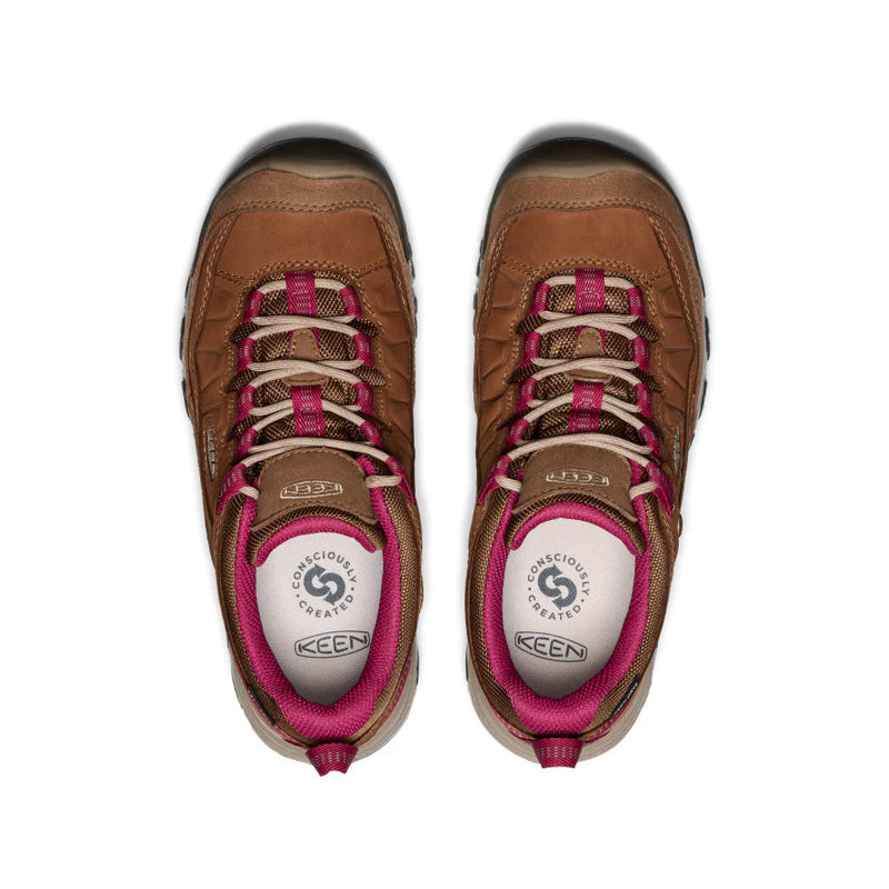 1030690 Keen Women's Targhee IV Low WP Hiking Shoe Bison/Beaujola