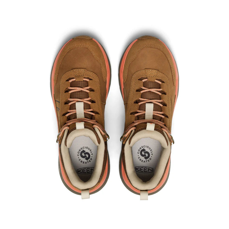 1031190 Keen Women's Leiki WP Mid Hiking Boot Safari/Chipmunk