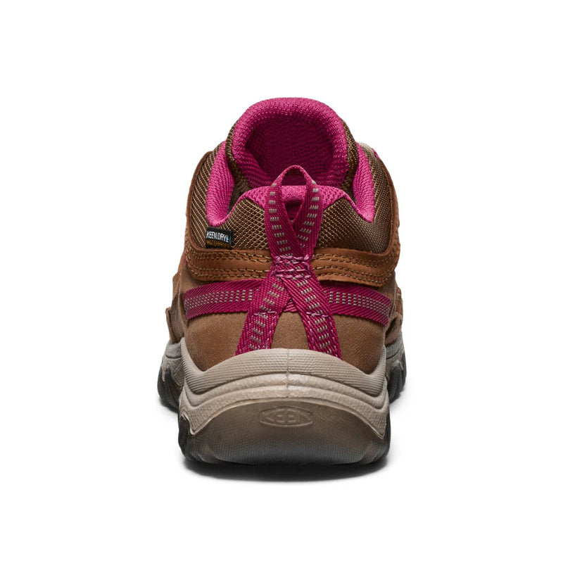 1030690 Keen Women's Targhee IV Low WP Hiking Shoe Bison/Beaujola