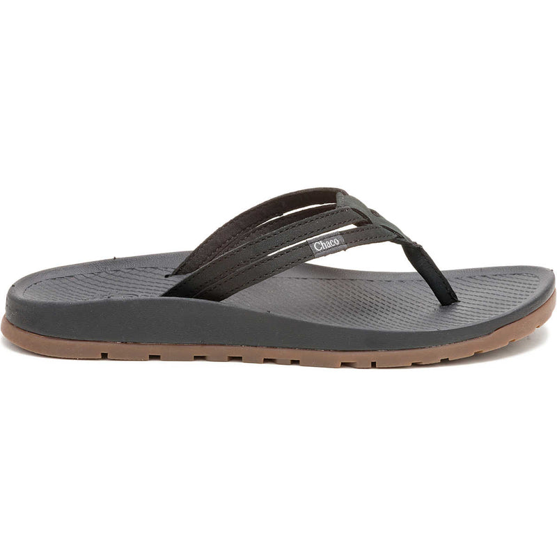 JCH109872Z Chaco Women's Lowdown Leather Flip Flop Black