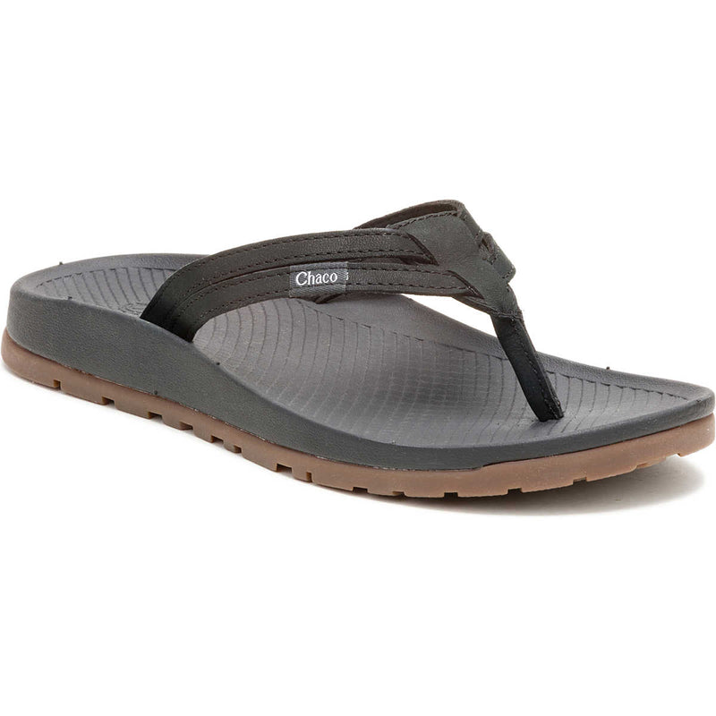 JCH109872Z Chaco Women's Lowdown Leather Flip Flop Black