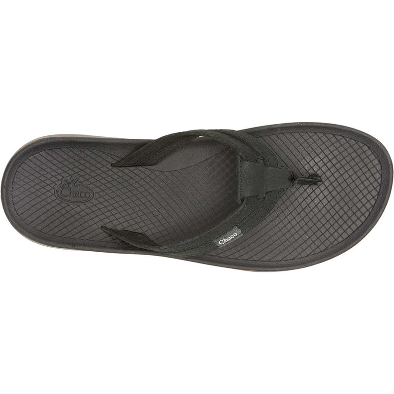 JCH109872Z Chaco Women's Lowdown Leather Flip Flop Black