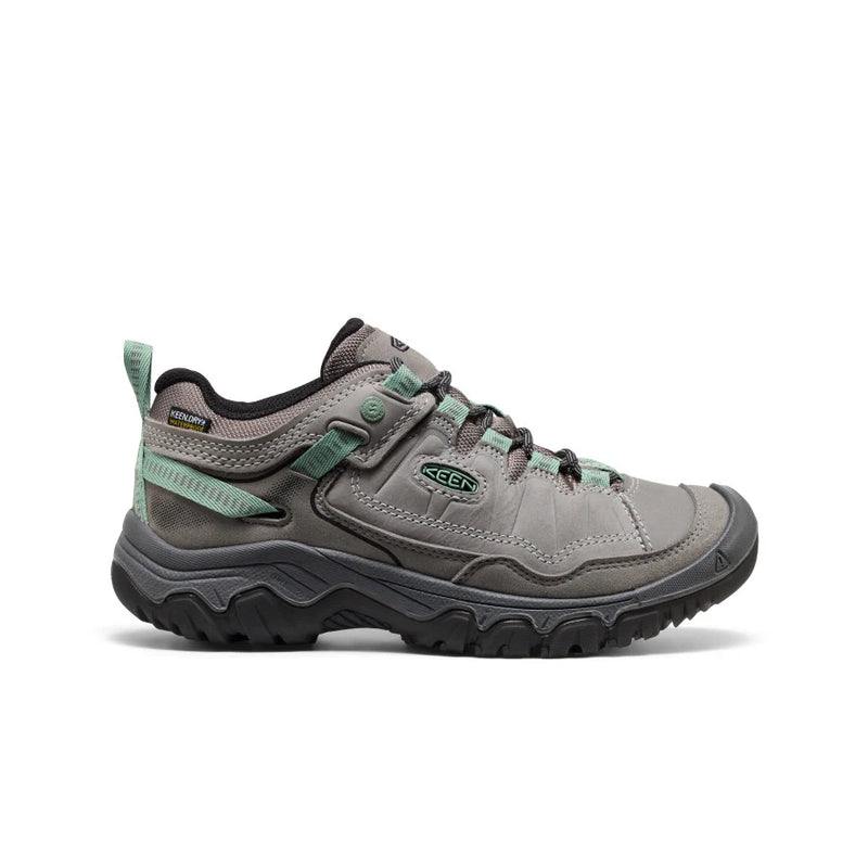 1028992 Keen Women's Targhee IV Low WP Hiking Boot Alloy/Granite Green