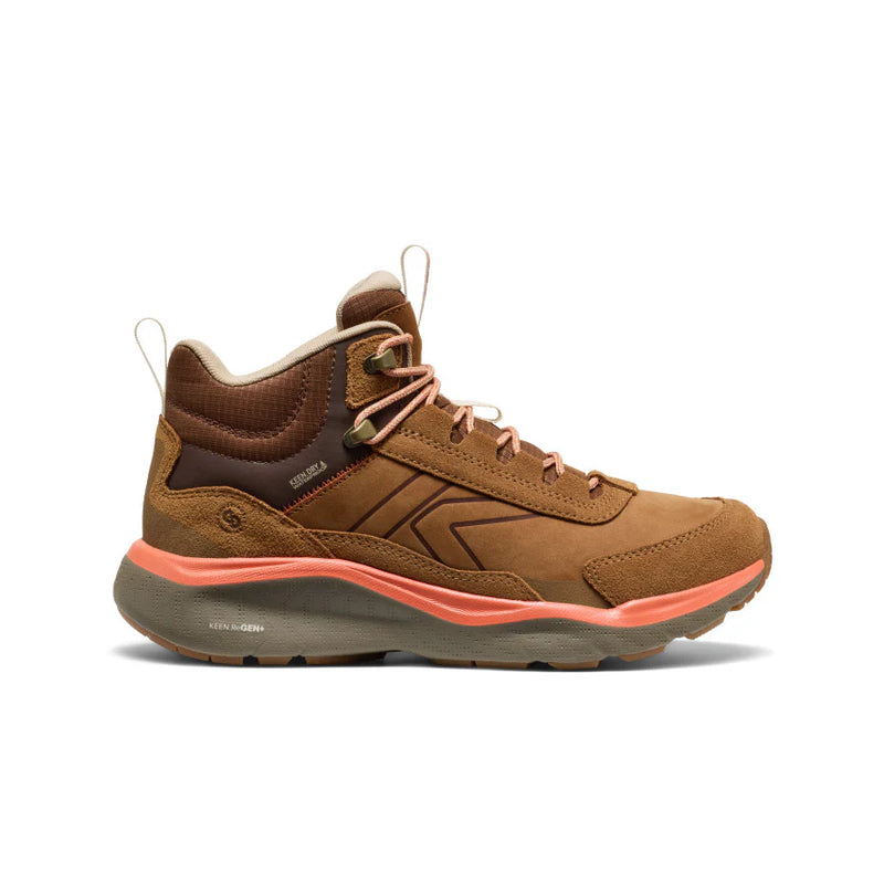 1031190 Keen Women's Leiki WP Mid Hiking Boot Safari/Chipmunk
