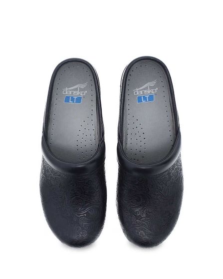 5200-360202 Dansko LT Pro Black Floral Tooled Leather