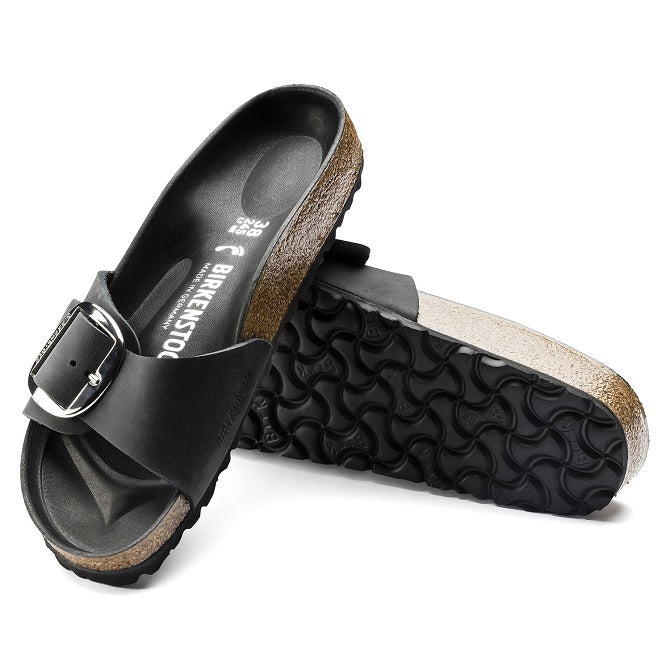 1006523 Madrid Big Buckle Oiled Leather Black