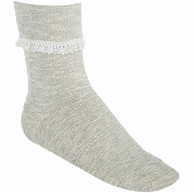 1015043 Birkenstock Women's Socks Slub Lace Light Grey