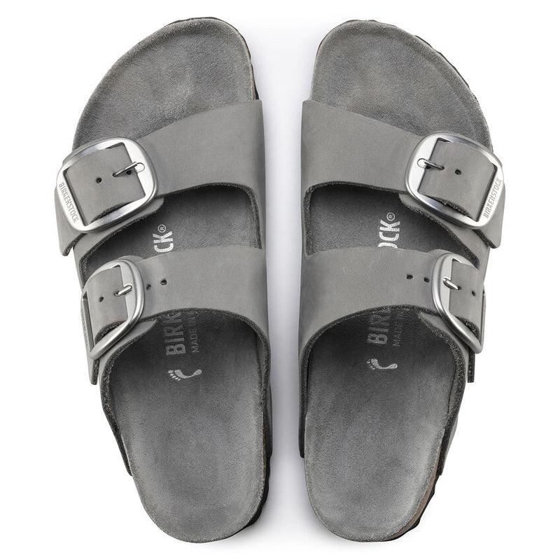 1021751 Arizona Big Buckle Nubuck Leather Dove Gray