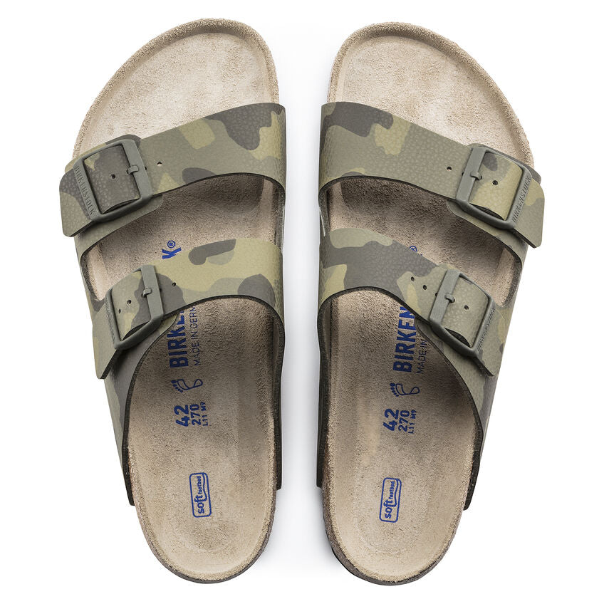 1019597 Arizona Birko Flor Desert Soil Camo Green SFB Naturally Birkenstock
