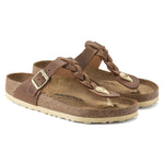 1021355 Gizeh Braided Oiled Leather Cognac