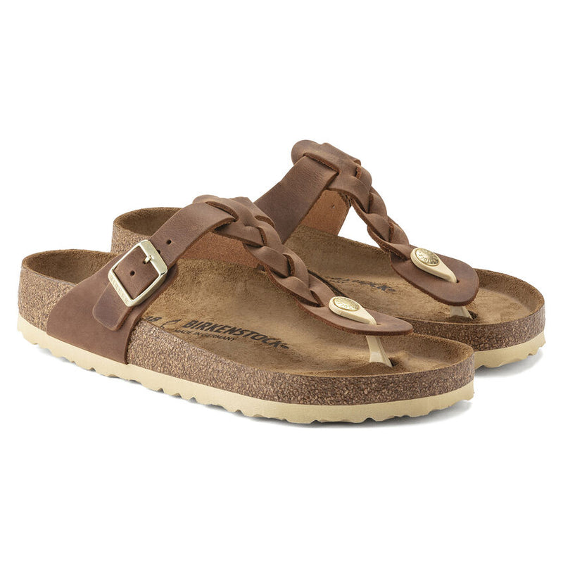 1021355 Gizeh Braided Oiled Leather Cognac