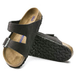 552321 Arizona Velvet Grey Suede Soft Footbed