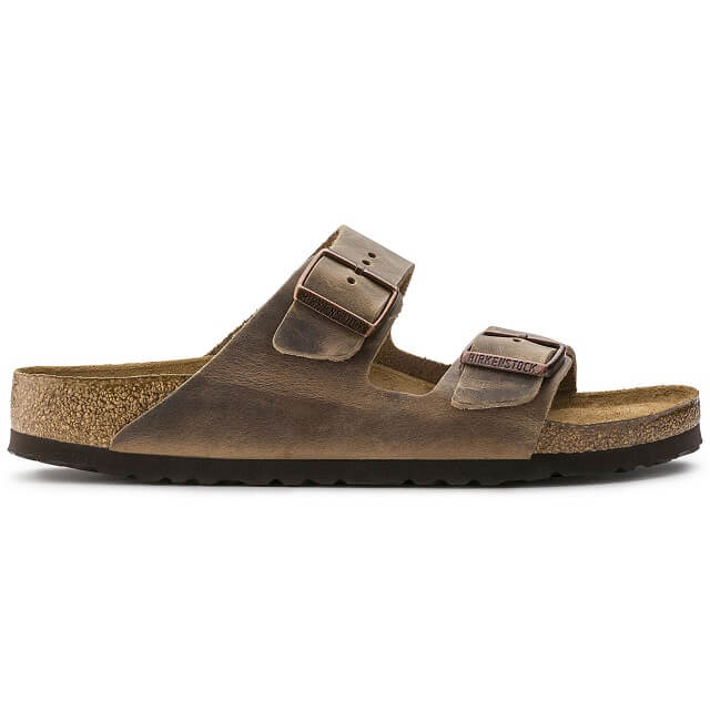 Birkenstock 552811 Men's Arizona Soft Footbed Sandals Tobacco Brown Oiled Nubuck