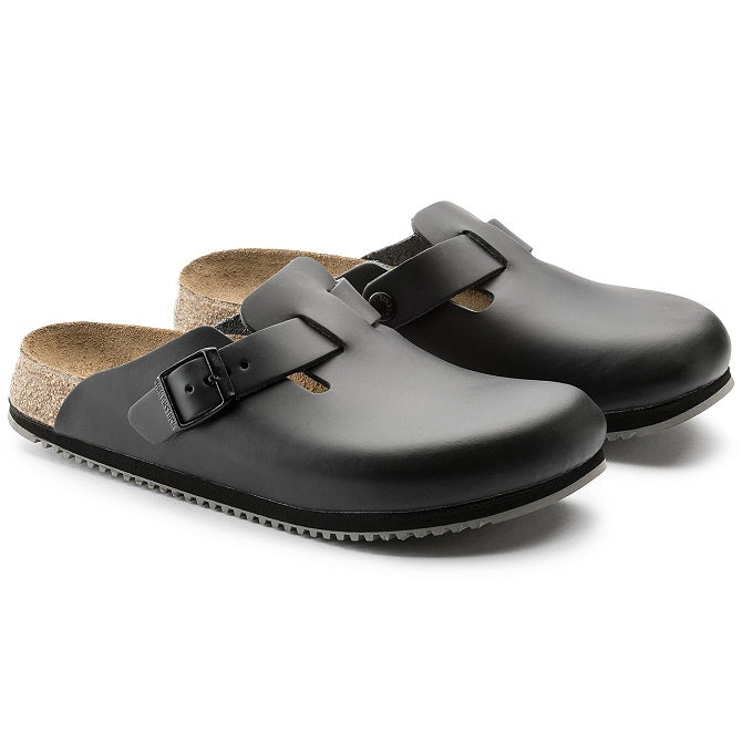 060194 Birkenstock Boston Professional Super Grip Leather Black