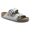 1012880 Arizona Big Buckle Suede Leather Washed Metallic Blue Silver